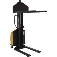 Narrow Mast Powered Lift Stacker, Electric Operated, 1000 lbs. Capacity, 63" Max Lift Moffatt Supply & Specialties