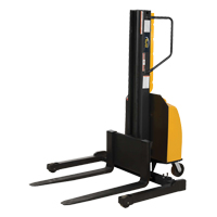 Narrow Mast Powered Lift Stacker, Electric Operated, 1500 lbs. Capacity, 98" Max Lift Moffatt Supply & Specialties