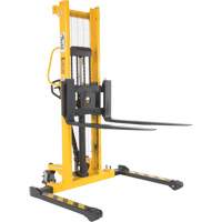 Manual Hydraulic Stacker, Hand Pump Operated, 2000 lbs. Capacity, 63" Max Lift Moffatt Supply & Specialties