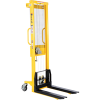 Manual Stacker, Hand Winch Operated, 770 lbs. Capacity, 60" Max Lift Moffatt Supply & Specialties