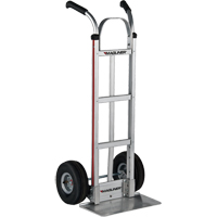 Knocked Down Hand Truck, Dual Handle, Aluminum, 48" Height, 500 lbs. Capacity Moffatt Supply & Specialties