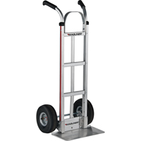 Knocked Down Hand Truck, Dual Handle, Aluminum, 48" Height, 500 lbs. Capacity Moffatt Supply & Specialties