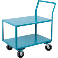 Heavy-Duty Low Profile Shop Carts, 2 Tiers, 18" W x 30" D x 41" H, 2400 lbs. Cap. Moffatt Supply & Specialties