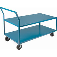 Heavy-Duty Low Profile Shop Carts, 2 Tiers, 30" W x 60" D x 41" H, 2400 lbs. Cap. Moffatt Supply & Specialties