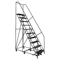 All Directional Ladders, 10 Steps, 24" Step Width, 100" Platform Height, Steel Moffatt Supply & Specialties