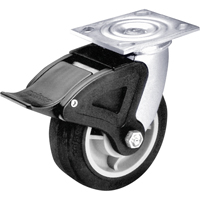 Total Locking Caster, Swivel with Brake, 6" (152.4 mm), Rubber, 450 lbs. (204 kg.) Moffatt Supply & Specialties