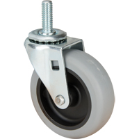 Roulette &agrave; tige, Pivotant, Diam&egrave;tre 3" (76 mm), Capacit&eacute; 80 lb (36 kg) Moffatt Supply & Specialties