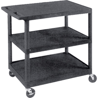 Chariot utilitaire, 3 tiers, 18" x 34" x 24", Capacit&eacute; 400 lb Moffatt Supply & Specialties
