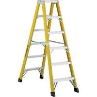 6600 Series Industrial Heavy-Duty 2-Way Stepladders, Fibreglass, 300 lbs. Capacity, 6' Moffatt Supply & Specialties