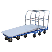 Platform Cart, 48" L x 24" W, 1500 lbs. Capacity, Mold-on Rubber Casters Moffatt Supply & Specialties
