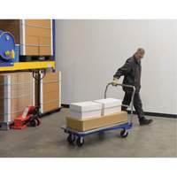 Platform Cart, 48" L x 24" W, 1500 lbs. Capacity, Mold-on Rubber Casters Moffatt Supply & Specialties