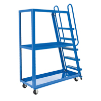 Stock Picking Cart, Steel, 21-7/8" W x 56-1/8" D, 3 Shelves, 1000 lbs. Capacity Moffatt Supply & Specialties