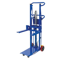 Platform Lift Stacker, Foot Pump Operated, 750 lbs. Capacity, 52" Max Lift Moffatt Supply & Specialties