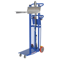 Hydra Lift Platform Stacker, Foot Pump Operated, 750 lbs. Capacity, 52" Max Lift Moffatt Supply & Specialties