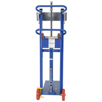 Hydra Lift Platform Stacker, Foot Pump Operated, 750 lbs. Capacity, 52" Max Lift Moffatt Supply & Specialties