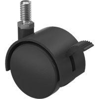 Twin Wheel Caster (300/400 Series), Swivel with Brake, 2" (51 mm) Dia., 75 lbs. (34 kg.) Capacity Moffatt Supply & Specialties