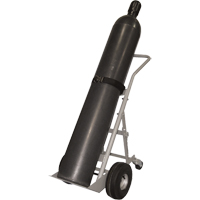 Four-Wheel Cylinder Hand Trucks, Pneumatic Wheels, 10" W x 8" L Base, 1000 lbs. Moffatt Supply & Specialties