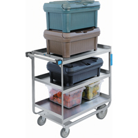Heavy-Duty U Frame Carts, 3 Tiers, 19" W x 34-1/2" H x 33" D, 700 lbs. Capacity Moffatt Supply & Specialties