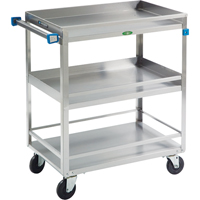 Guard Rail Carts, 3 Tiers, 19" W x 34-3/4" H x 31" D, 500 lbs. Capacity Moffatt Supply & Specialties