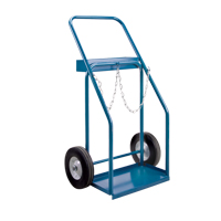 Gas Cylinder Carts, Semi-Pneumatic Wheels, 19" W x 10" L Base, 1000 lbs. Moffatt Supply & Specialties