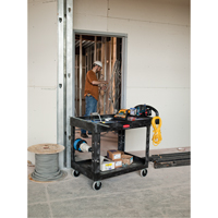 Heavy Duty Utility Cart - 4500-88, 2 Tiers, 17-1/8" x 33-1/4" x 39", 500 lbs. Capacity Moffatt Supply & Specialties