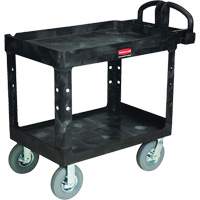Heavy-Duty Utility Cart, 2 Tiers, 25-1/4" x 37-1/8 x 36-3/8", 500 lbs. Capacity Moffatt Supply & Specialties