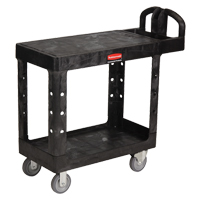 Flat Shelf Heavy Duty Utility Cart - 4505-00, 2 Tiers, 17-1/4" x 38-1/10" x 38-1/2", 500 lbs. Capacity Moffatt Supply & Specialties