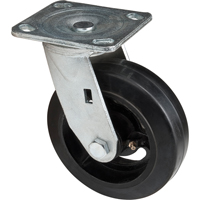 Roulette moul&eacute;, Pivotant, 6" (152,4 mm), Caoutchouc, 550 lb (249 kg) Moffatt Supply & Specialties