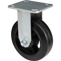 Roulette moul&eacute;, Fixe, 6" (152,4 mm), Caoutchouc, 550 lb (249 kg) Moffatt Supply & Specialties