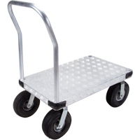 Chariots &agrave; plateforme en aluminium, 24" la x 36" lo, 1600 lb cap, Roues Pneumatique Moffatt Supply & Specialties