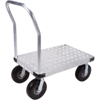 Chariots &agrave; plateforme en aluminium, 24" la x 36" lo, 1200 lb cap, Roues Anticrevaison Moffatt Supply & Specialties