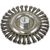 Standard Face Knot Wire Wheel Threaded, 6" Dia., 0.022" Fill, 5/8"-11 Arbor, Steel Moffatt Supply & Specialties