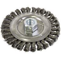 Standard Face Knot Wire Wheel Threaded, 5" Dia., 0.022" Fill, 5/8"-11 Arbor, Steel Moffatt Supply & Specialties