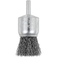 Shaft Mounted Crimped End Brush, 1", 0.012" Fill, 1/4" Shank Moffatt Supply & Specialties