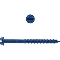 Hex Washer Slot SD Concrete Screws, 3/16" x 1-1/4" L, Zinc Plate Moffatt Supply & Specialties