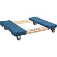 Carpeted Ends Hardwood Dolly, Wood Frame, 18" W x 24" L, 900 lbs. Capacity Moffatt Supply & Specialties