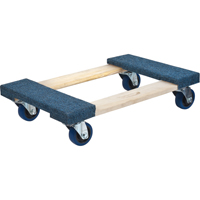 Carpeted Ends Hardwood Dolly, Wood Frame, 18" W x 24" L, 1400 lbs. Capacity Moffatt Supply & Specialties