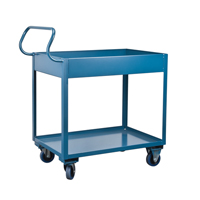 Deep Lipped Service Cart, 2 Tiers, 24" W x 47" H x 36" D, 1200 lbs. Capacity Moffatt Supply & Specialties
