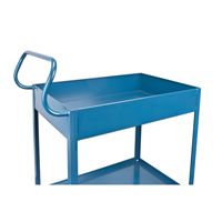 Deep Lipped Service Cart, 2 Tiers, 24" W x 47" H x 36" D, 1200 lbs. Capacity Moffatt Supply & Specialties