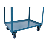 Deep Lipped Service Cart, 2 Tiers, 24" W x 47" H x 36" D, 1200 lbs. Capacity Moffatt Supply & Specialties