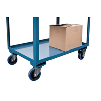 Deep Lipped Service Cart, 2 Tiers, 24" W x 47" H x 36" D, 1200 lbs. Capacity Moffatt Supply & Specialties