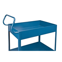 Deep Lipped Service Cart, 2 Tiers, 24" W x 47" H x 36" D, 1200 lbs. Capacity Moffatt Supply & Specialties