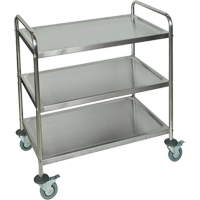 Chariot &agrave; tablettes, 3 Tiers, 21" la x 37" h x 23-1/2" p, Capacit&eacute; 200 lb Moffatt Supply & Specialties