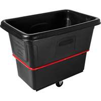 Heavy-Duty Utility Cube Truck, Black Recycled Plastic, 43-1/4" L x 28" W x 33-3/4" H, 12 cu. ft. Volume, 800 lbs. Capacity Moffatt Supply & Specialties