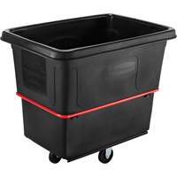 Heavy-Duty Utility Truck, Black Recycled Plastic, 44-3/8" L x 31" W x 38-1/4" H, 16 cu. ft. Volume, 1000 lbs. Capacity Moffatt Supply & Specialties