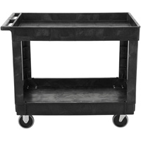 Flat Handle Utility Cart, 2 Tiers, 40" x 32-1/4" x 24", 500 lbs. Capacity Moffatt Supply & Specialties