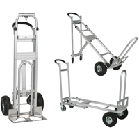 Three-Position Spartan III Convertible Hand Truck, Aluminum, 750 lbs. Capacity Moffatt Supply & Specialties