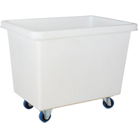 Chariot-caisse en &agrave; parois effil&eacute;es, Poly&eacute;thyl&egrave;ne blanc, 39" lo x 27" la x 31" h, Volume 12 pi³, Capacit&eacute; 600 lb Moffatt Supply & Specialties