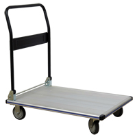 Chariot &agrave; plateforme avec poign&eacute;e pliante, Aluminium, 350 lb, 29" lo x 18-1/2" la, Hauteur 34-1/2" Moffatt Supply & Specialties