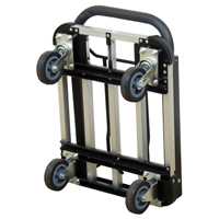 Chariot &agrave; plateforme avec poign&eacute;e pliante, Aluminium, 300 lb, 28" lo x 16" la, Hauteur 37,75" Moffatt Supply & Specialties